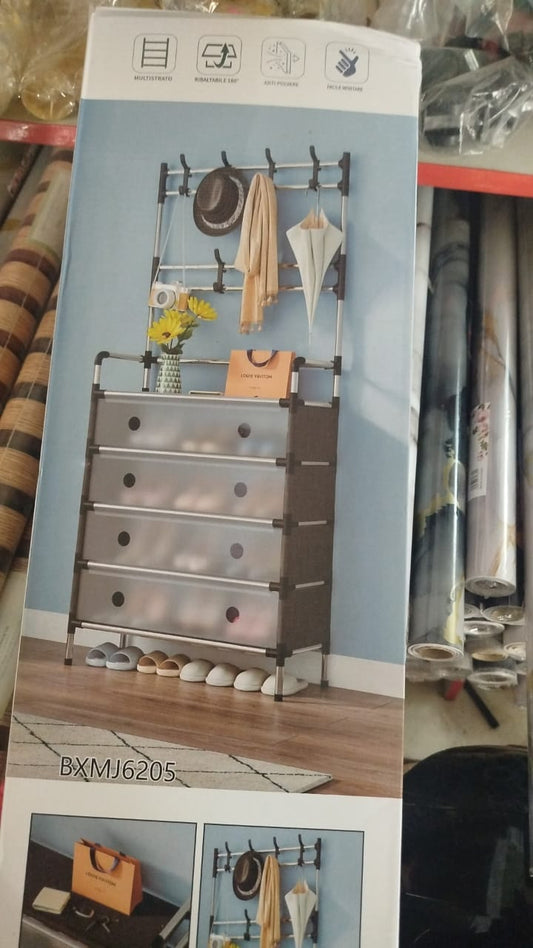ÉTAGÈRES ANTI POUSSIÈRE PORTE CHAUSSURES ET VOS MANTEAUX