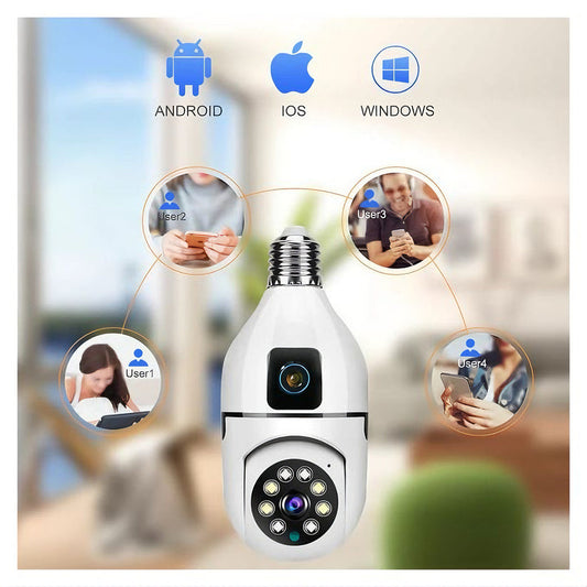 Caméra de Surveillance à Double Objectifs avec wifi 360°