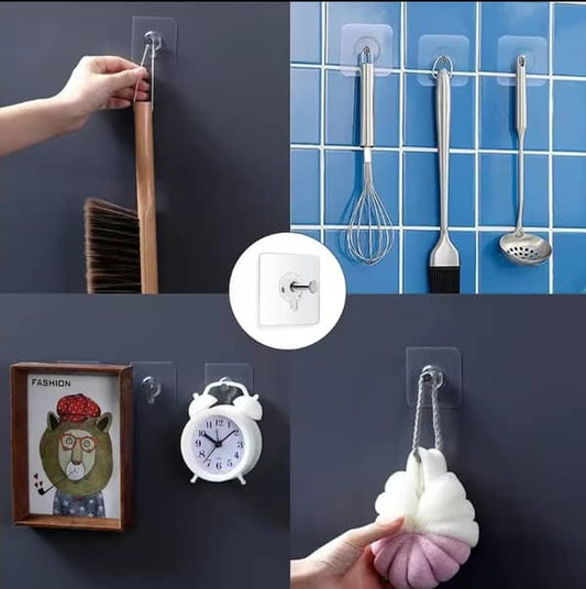 Crochet Adhésif Mural – Solide & Polyvalent – Sans Perçage