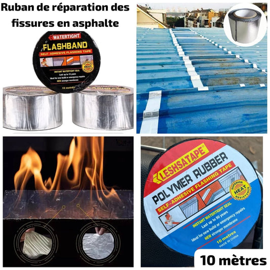 Ruban de Réparation Étanche en Asphalte – 10 mètres